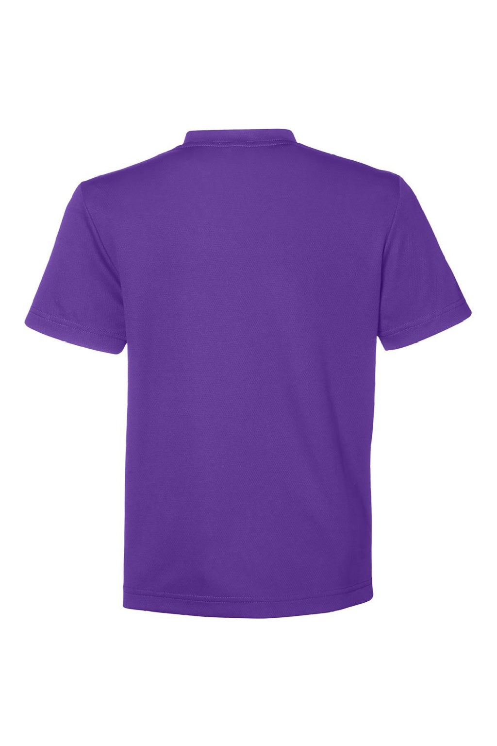 Team 365 TT15Y Youth Zone Performance Mesh Short Sleeve Crewneck T-Shirt Purple Flat Back