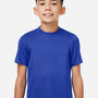 Team 365 Youth Zone Performance Mesh Moisture Wicking Short Sleeve Crewneck T-Shirt - Royal Blue - New