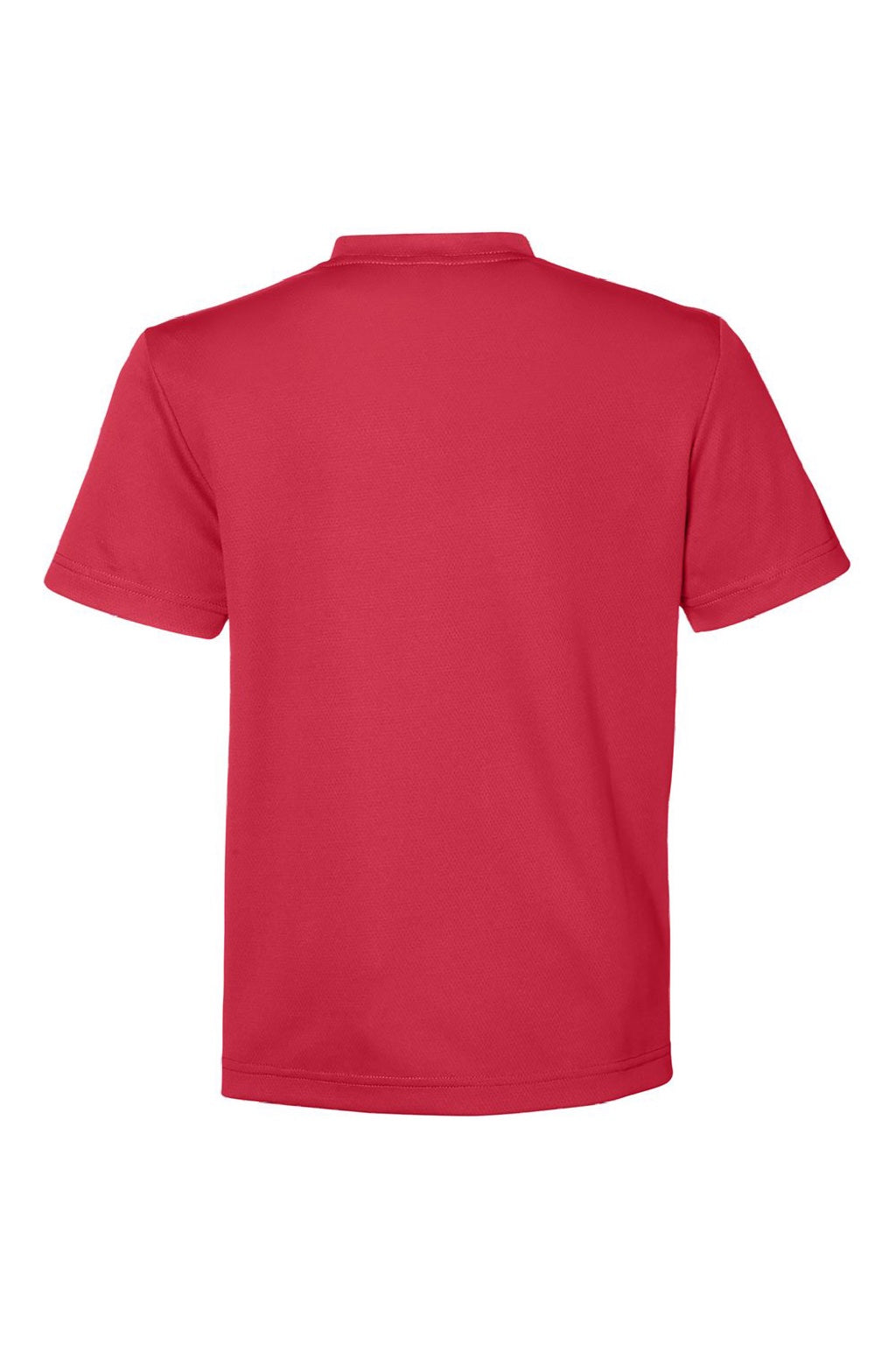 Team 365 TT15Y Youth Zone Performance Mesh Short Sleeve Crewneck T-Shirt Scarlet Red Flat Back