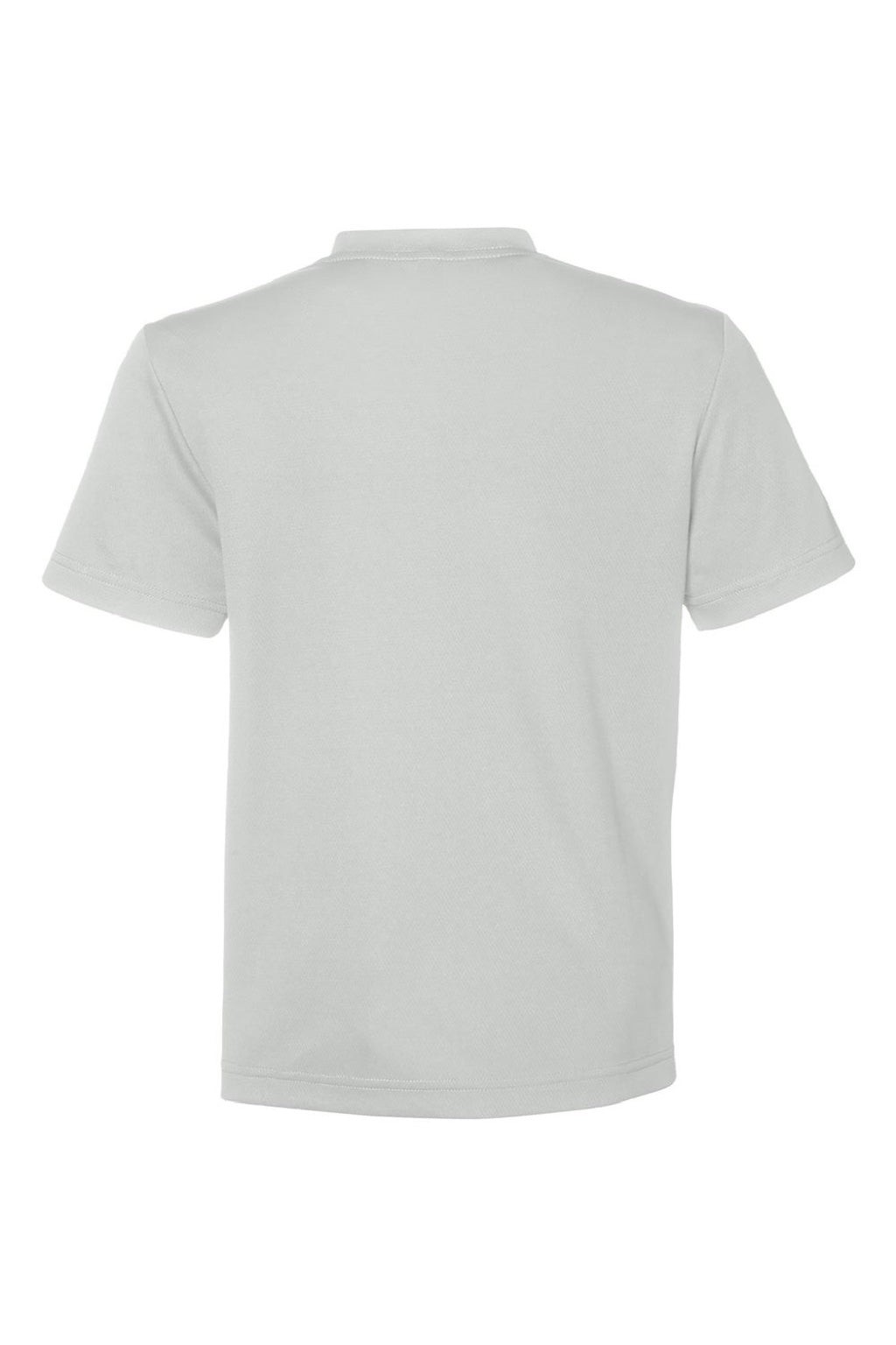 Team 365 TT15Y Youth Zone Performance Mesh Short Sleeve Crewneck T-Shirt Silver Grey Flat Back