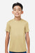 Team 365 TT15Y Youth Zone Performance Mesh Short Sleeve Crewneck T-Shirt Vegas Gold Model Front