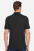 Harriton M205 Mens Valiant Snag Resistant Short Sleeve Polo Shirt Black Model Back