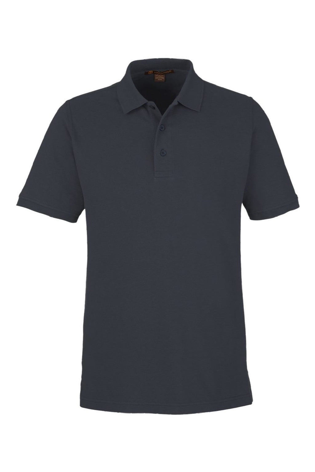 Harriton M205 Mens Valiant Snag Resistant Short Sleeve Polo Shirt Dark Charcoal Grey Flat Front
