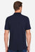 Harriton M205 Mens Valiant Snag Resistant Short Sleeve Polo Shirt Dark Navy Blue Model Back