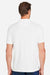 Harriton M205 Mens Valiant Snag Resistant Short Sleeve Polo Shirt White Model Back