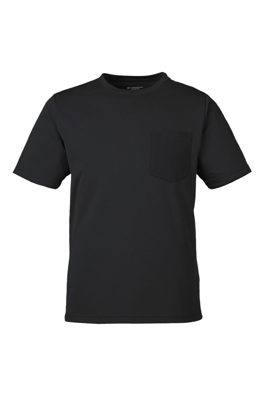 Harriton M118 Mens Charge Moisture Wicknig Short Sleeve Crewneck T-Shirt Black Flat Front