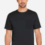 Harriton Mens Charge Moisture Wicking Short Sleeve Crewneck T-Shirt w/ Pocket - Black - Coming Soon