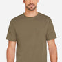Harriton Mens Charge Moisture Wicking Short Sleeve Crewneck T-Shirt w/ Pocket - Coyote Brown - Coming Soon