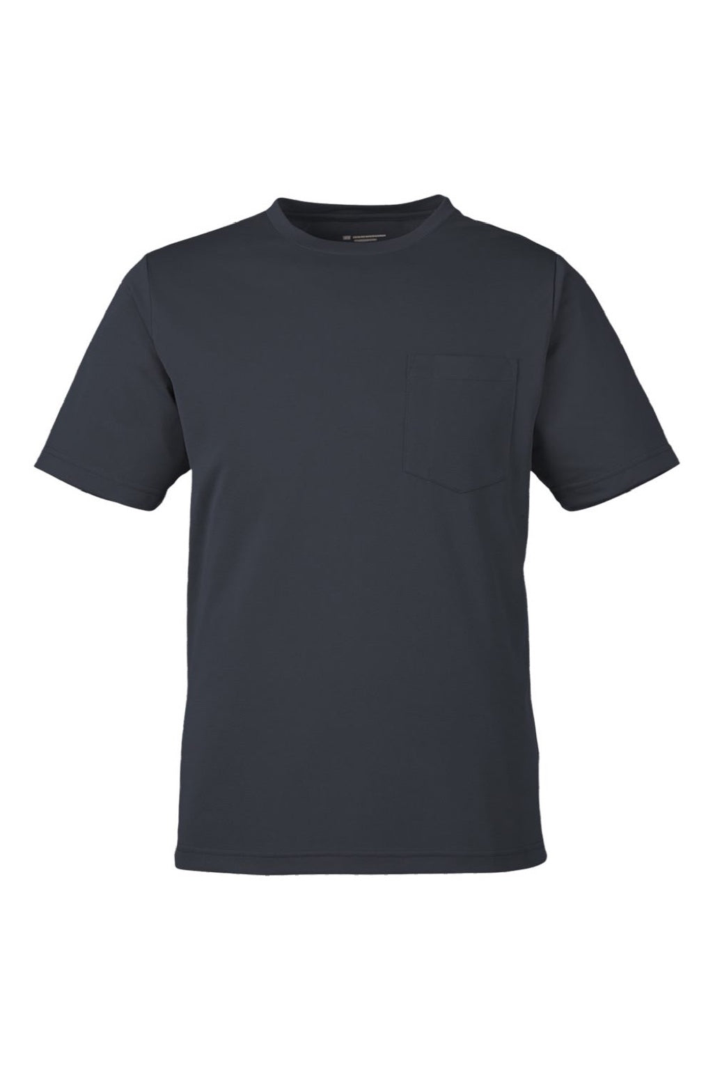 Harriton M118 Mens Charge Moisture Wicknig Short Sleeve Crewneck T-Shirt Dark Charcoal Grey Flat Front