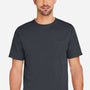 Harriton Mens Charge Moisture Wicking Short Sleeve Crewneck T-Shirt w/ Pocket - Dark Charcoal Grey - Coming Soon