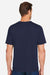 Harriton M118 Mens Charge Moisture Wicknig Short Sleeve Crewneck T-Shirt Dark Navy Blue Model Back