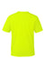 Harriton M118 Mens Charge Moisture Wicknig Short Sleeve Crewneck T-Shirt Safety Yellow Flat Back