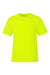Harriton M118 Mens Charge Moisture Wicknig Short Sleeve Crewneck T-Shirt Safety Yellow Flat Front