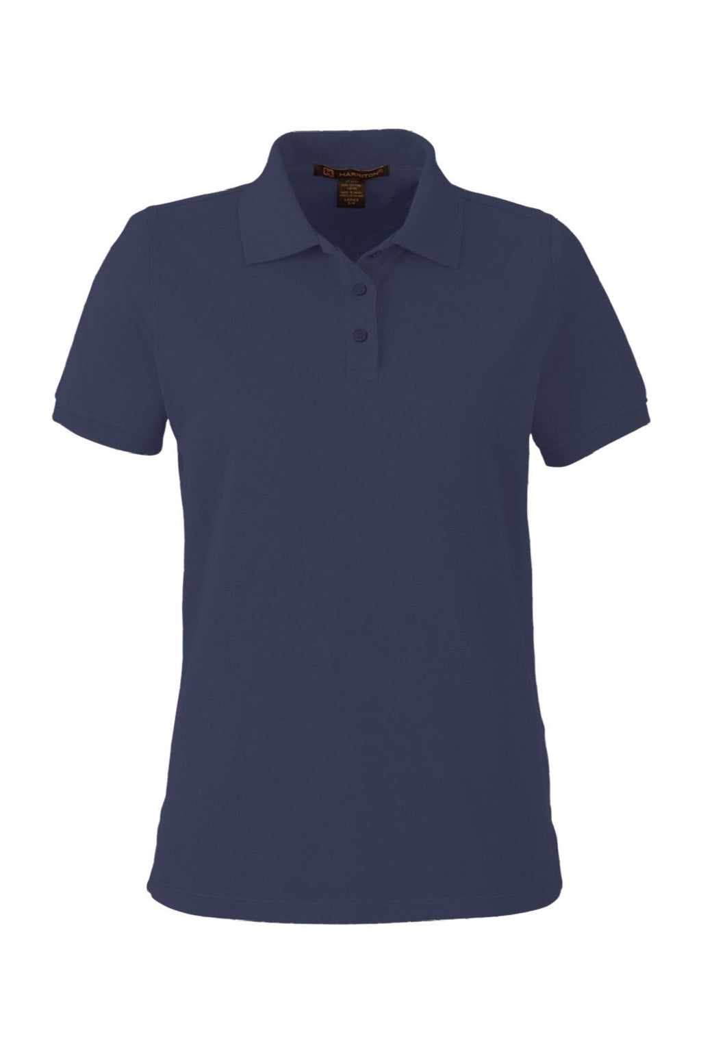 Harriton M205W Womens Valiant Snag Resistant Short Sleeve Polo Shirt Dark Navy Blue Flat Front