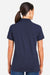 Harriton M205W Womens Valiant Snag Resistant Short Sleeve Polo Shirt Dark Navy Blue Model Back