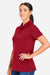 Harriton M205W Womens Valiant Snag Resistant Short Sleeve Polo Shirt Red Model Side