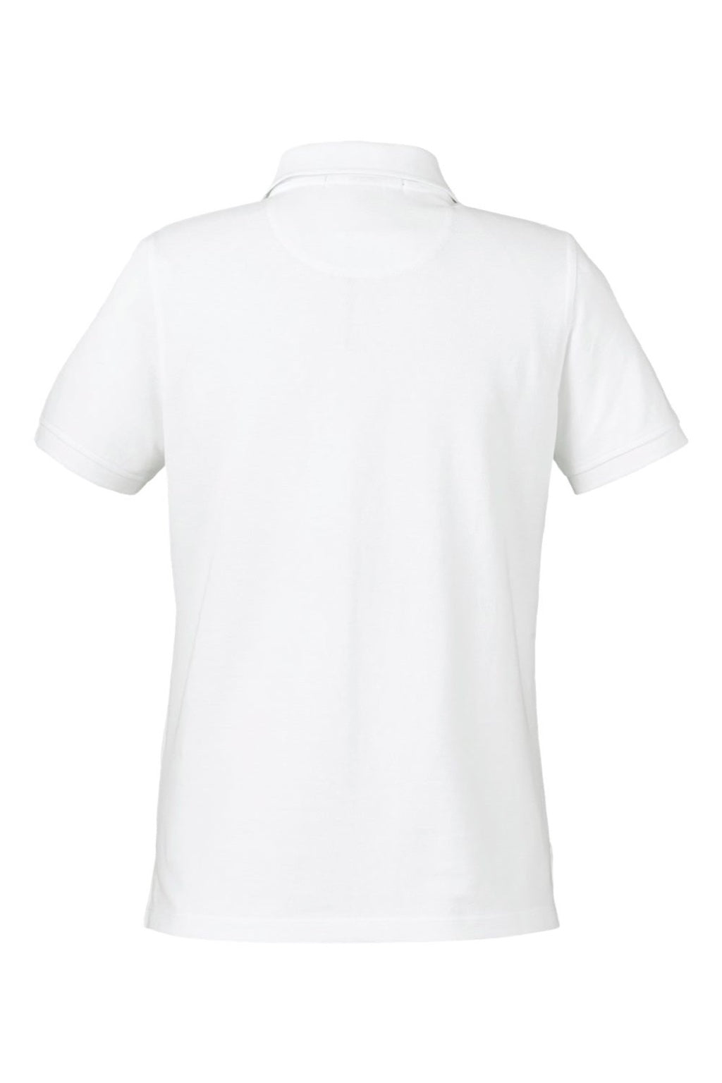 Harriton M205W Womens Valiant Snag Resistant Short Sleeve Polo Shirt White Flat Back