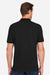 Harriton M205P Mens Valiant Snag Resistant Short Sleeve Polo Shirt w/ Pocket Black Model Back
