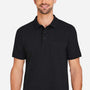 Harriton Mens Valiant Snag Resistant Short Sleeve Polo Shirt w/ Pocket - Black - New