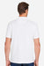 Harriton M205P Mens Valiant Snag Resistant Short Sleeve Polo Shirt w/ Pocket White Model Back