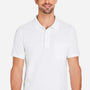Harriton Mens Valiant Snag Resistant Short Sleeve Polo Shirt w/ Pocket - White - New