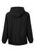 Harriton M73 Mens Flex Twill Full Zip Hooded Jacket Black Flat Back