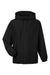 Harriton M73 Mens Flex Twill Full Zip Hooded Jacket Black Flat Front