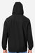 Harriton M73 Mens Flex Twill Full Zip Hooded Jacket Black Model Back