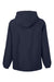 Harriton M73 Mens Flex Twill Full Zip Hooded Jacket Dark Navy Blue Flat Back