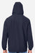 Harriton M73 Mens Flex Twill Full Zip Hooded Jacket Dark Navy Blue Model Back