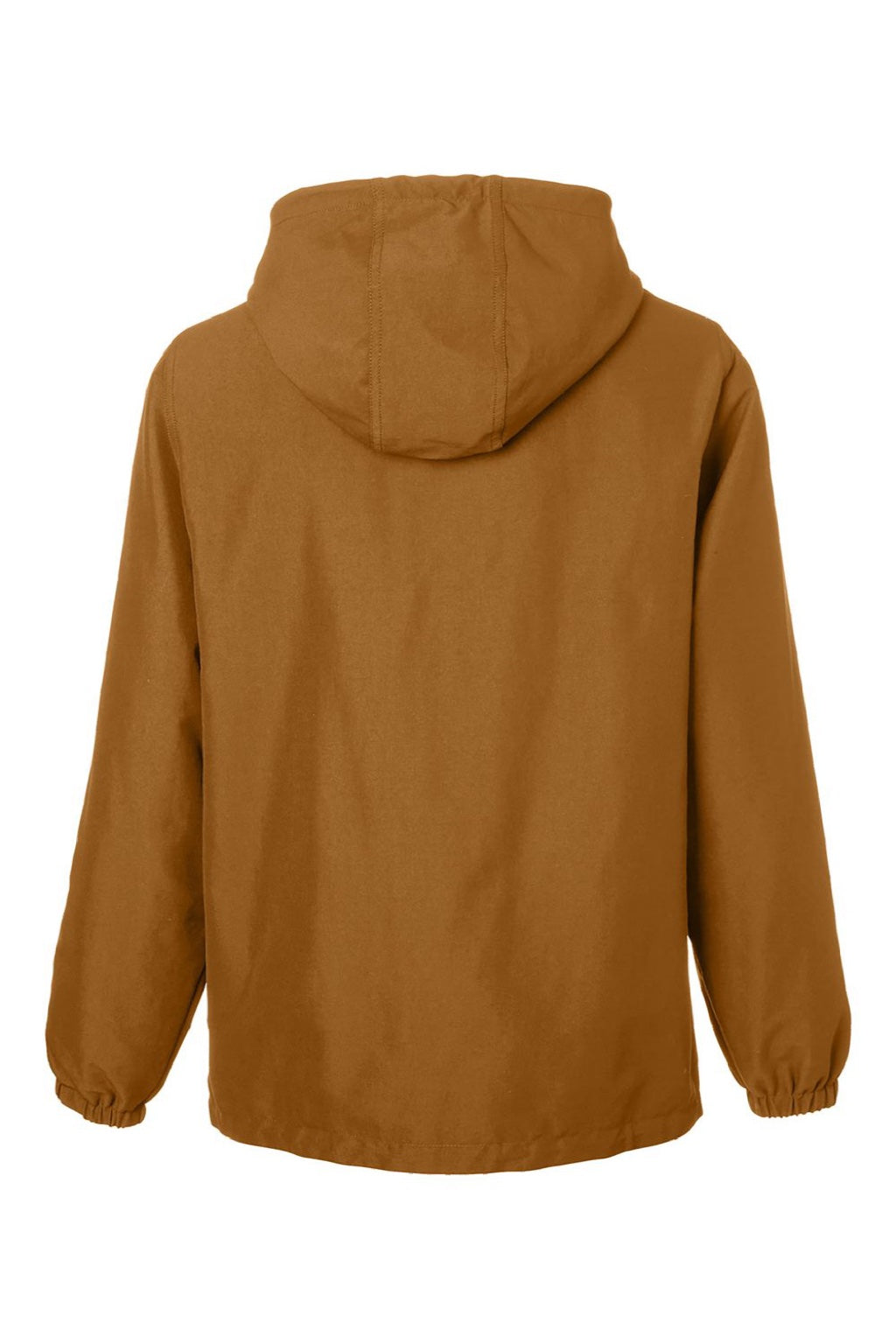 Harriton M73 Mens Flex Twill Full Zip Hooded Jacket Duck Brown Flat Back
