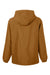 Harriton M73 Mens Flex Twill Full Zip Hooded Jacket Duck Brown Flat Back