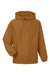Harriton M73 Mens Flex Twill Full Zip Hooded Jacket Duck Brown Flat Front