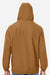 Harriton M73 Mens Flex Twill Full Zip Hooded Jacket Duck Brown Model Back