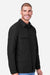 Harriton M72 Mens Flex Twill Long Sleeve Button Down Shirt w/ Pocket Black Model Side