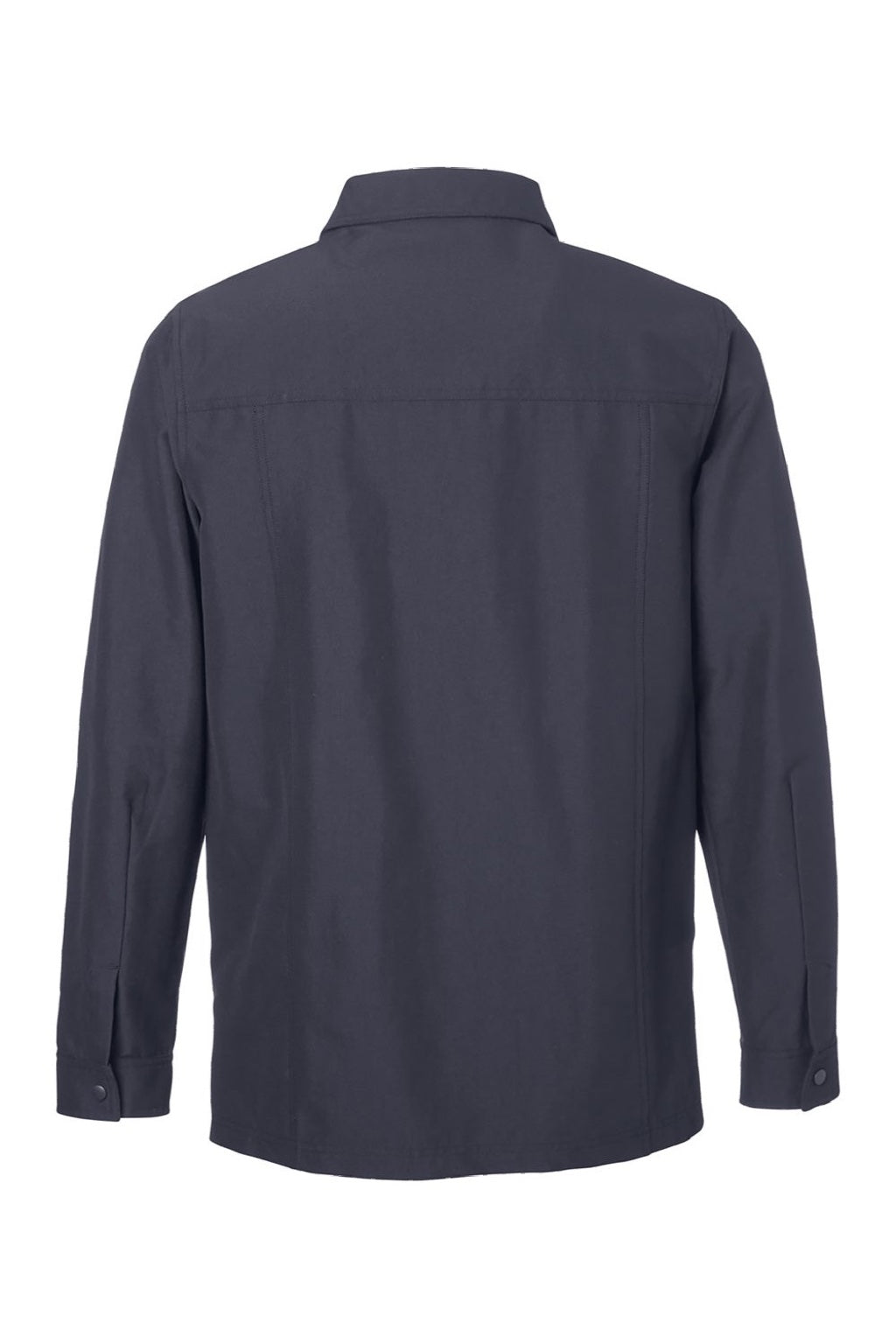 Harriton M72 Mens Flex Twill Long Sleeve Button Down Shirt w/ Pocket Dark Charcoal Grey Flat Back