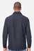 Harriton M72 Mens Flex Twill Long Sleeve Button Down Shirt w/ Pocket Dark Charcoal Grey Model Back