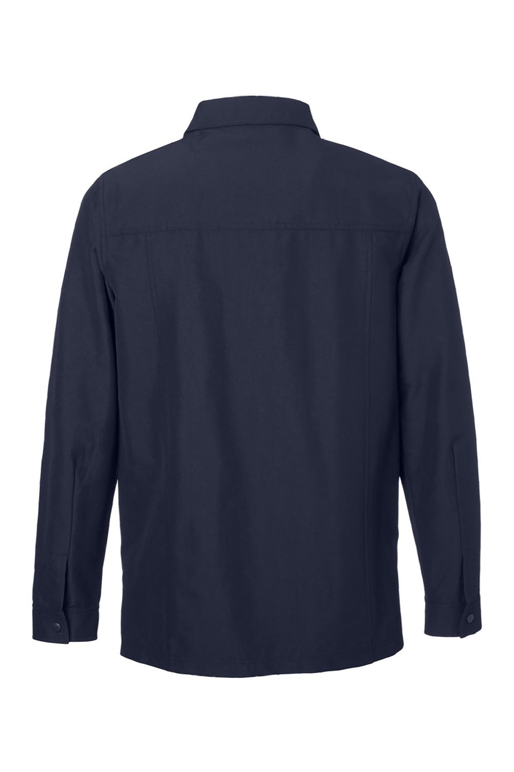 Harriton M72 Mens Flex Twill Long Sleeve Button Down Shirt w/ Pocket Dark Navy Blue Flat Back