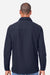 Harriton M72 Mens Flex Twill Long Sleeve Button Down Shirt w/ Pocket Dark Navy Blue Model Back