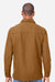 Harriton M72 Mens Flex Twill Long Sleeve Button Down Shirt w/ Pocket Duck Brown Model Back