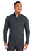 Swannies Golf SWE500 Mens Emery 1/4 Zip Sweatshirt Heather Black Model Front