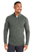 Swannies Golf SWE500 Mens Emery 1/4 Zip Sweatshirt Olive Green/Heather Grey Model Front