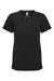 Onna NN310 Womens Invincible Stretch V-Neck Scrub Top w/ Pockets Black Flat Front