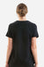 Onna NN310 Womens Invincible Stretch V-Neck Scrub Top w/ Pockets Black Model Back