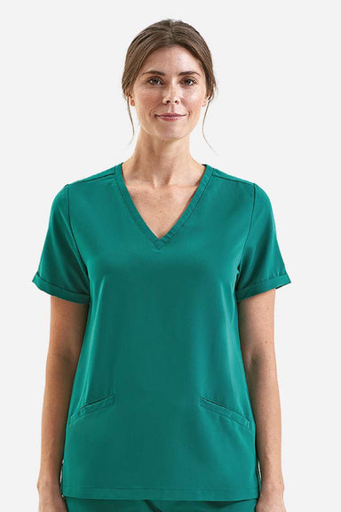 Onna NN310 Unisex Invincible Stretch V-Neck Scrub Top w/ Pockets Clean Green Model Front