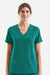 Onna NN310 Unisex Invincible Stretch V-Neck Scrub Top w/ Pockets Clean Green Model Front