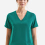 Onna Womens Invincible Stretch V-Neck Scrub Top w/ Pockets - Clean Green - New
