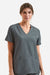 Onna NN310 Unisex Invincible Stretch V-Neck Scrub Top w/ Pockets Dynamo Grey Model Front