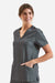 Onna NN310 Unisex Invincible Stretch V-Neck Scrub Top w/ Pockets Dynamo Grey Model Side