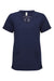Onna NN310 Unisex Invincible Stretch V-Neck Scrub Top w/ Pockets Navy Blue Flat Front